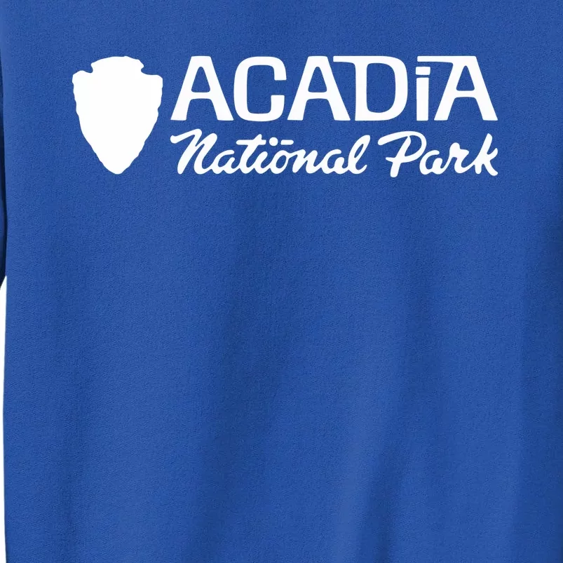 Acadia National Park Retro Arrowhead Wordmark Sweatshirt