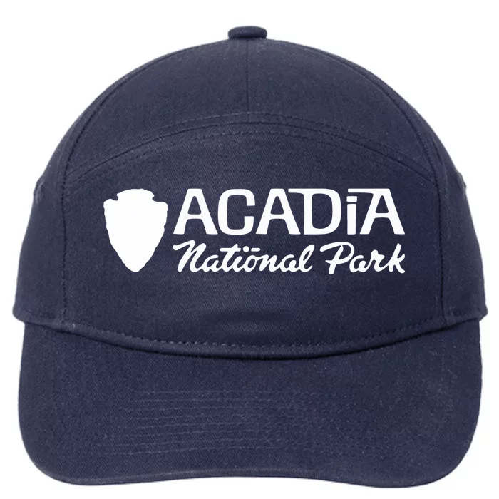 Acadia National Park Retro Arrowhead Wordmark 7-Panel Snapback Hat