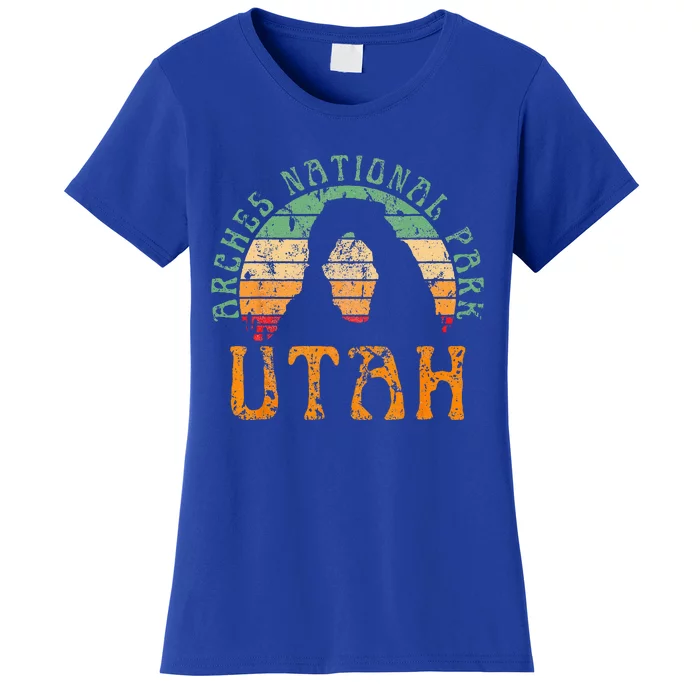 Arches National Park Utah Desert Arch Retro Sunset Vintage Women's T-Shirt