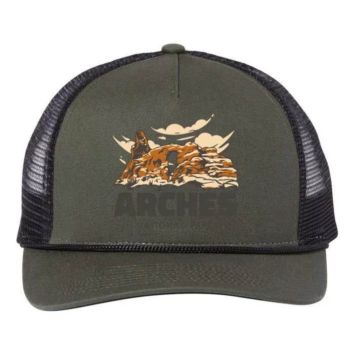 Arches National Park Utah Retro Rope Trucker Hat Cap