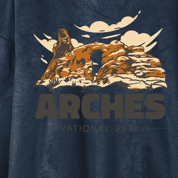 Arches National Park Utah Hooded Wearable Blanket