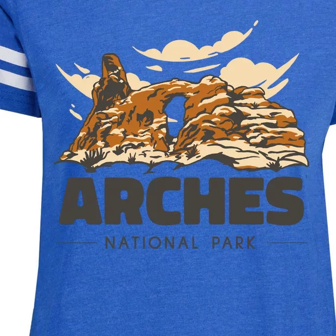 Arches National Park Utah Enza Ladies Jersey Football T-Shirt