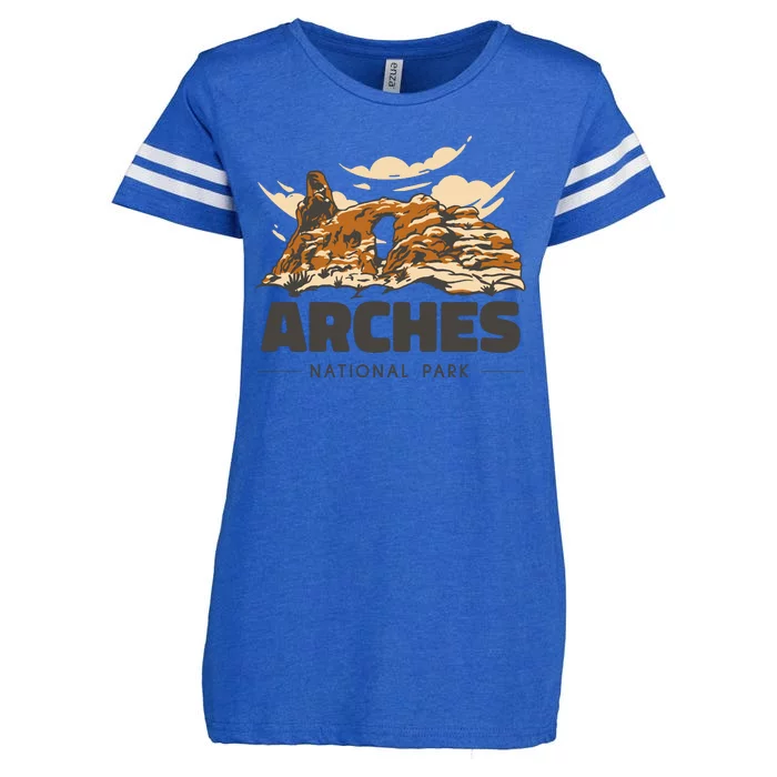 Arches National Park Utah Enza Ladies Jersey Football T-Shirt