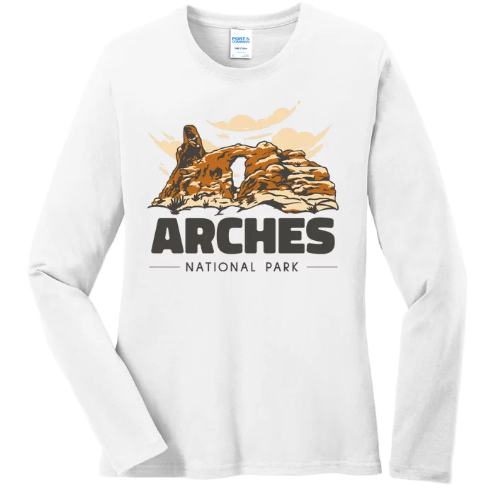 Arches National Park Utah Ladies Long Sleeve Shirt