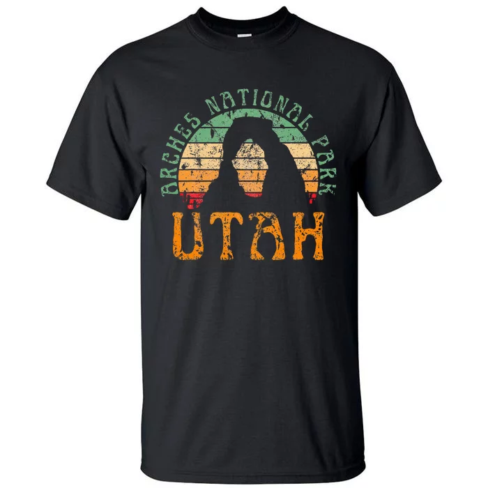 Arches National Park Utah Desert Arch Retro Sunset Vintage Tall T-Shirt