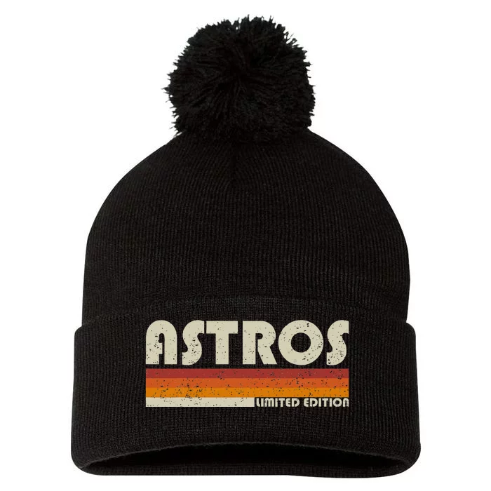 A.S.T.R.O.S. N.A.M.E. Personalized Vintage Pom Pom 12in Knit Beanie