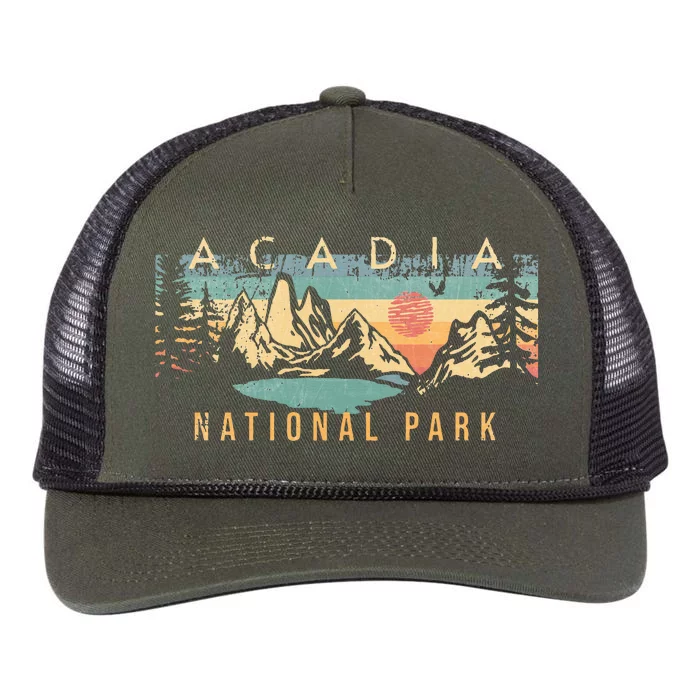 Acadia National Park Retro Rope Trucker Hat Cap