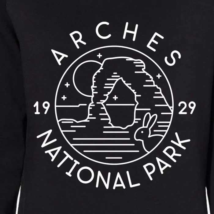 Arches National Park 1929 Moab Utah Meaningful Gift Womens California Wash Sweatshirt