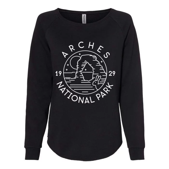 Arches National Park 1929 Moab Utah Meaningful Gift Womens California Wash Sweatshirt