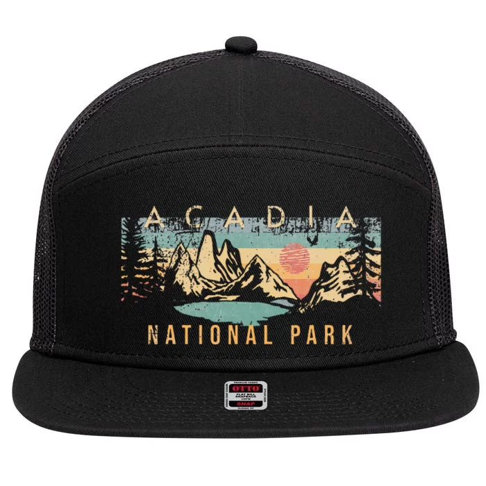 Acadia National Park 7 Panel Mesh Trucker Snapback Hat