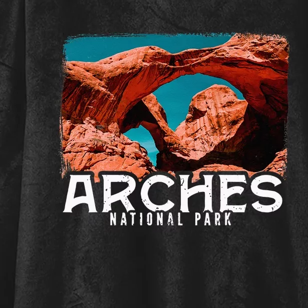 Arches National Park Arches National Park Tourist Hooded Wearable Blanket