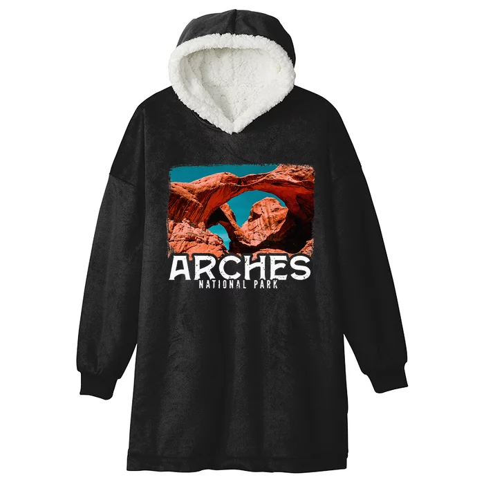 Arches National Park Arches National Park Tourist Hooded Wearable Blanket