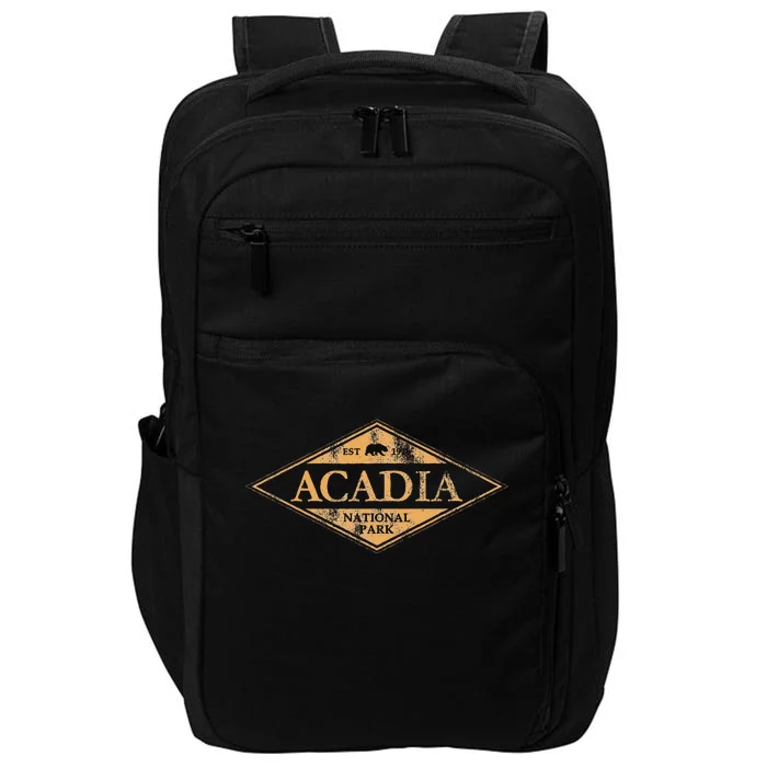 Acadia National Park Maine Bear Graphic Impact Tech Backpack