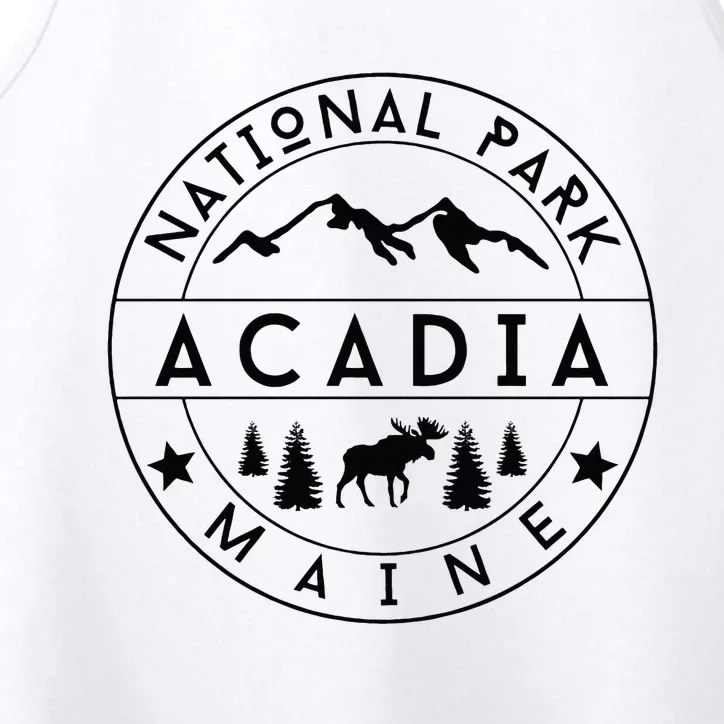 Acadia National Park Maine Moose Nature Hiking Outdoors Performance Tank