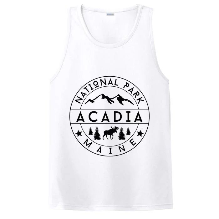 Acadia National Park Maine Moose Nature Hiking Outdoors Performance Tank