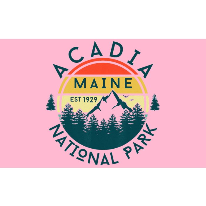 Acadia National Park Maine Mountains Nature Hiking Retro Bumper Sticker