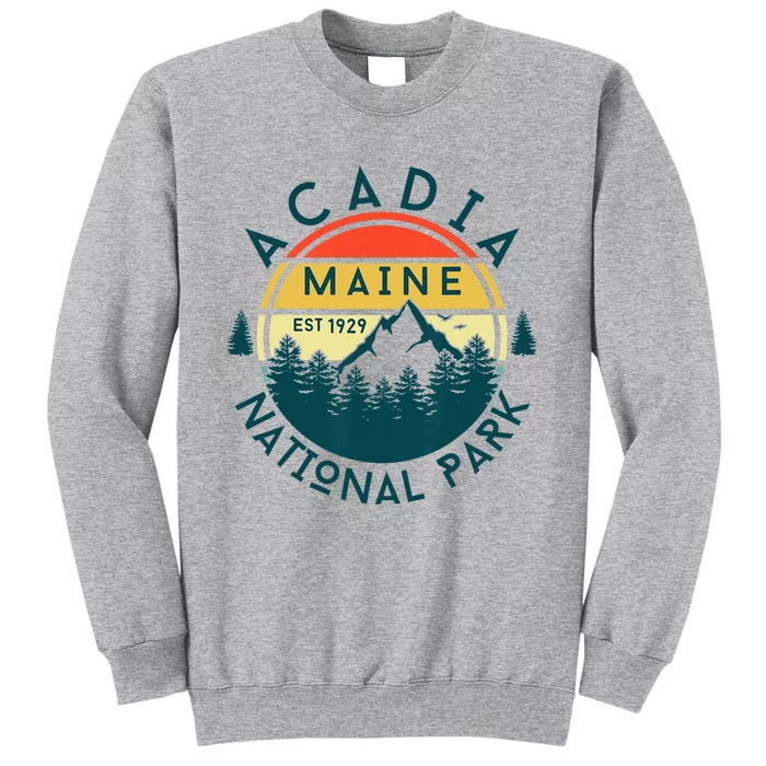 Acadia National Park Maine Mountains Nature Hiking Retro Tall Sweatshirt