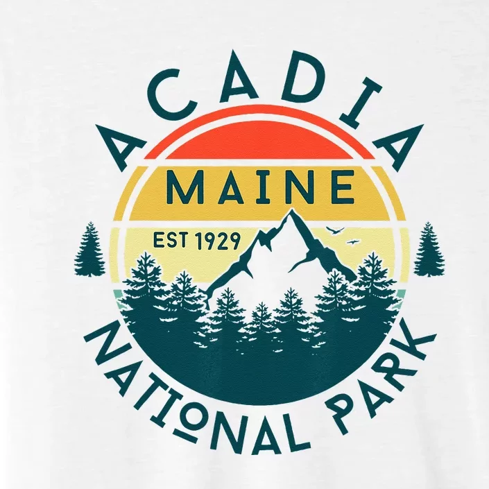 Acadia National Park Maine Mountains Nature Hiking Retro ChromaSoft Performance T-Shirt