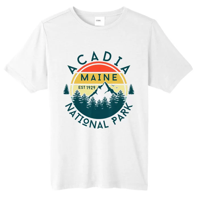 Acadia National Park Maine Mountains Nature Hiking Retro ChromaSoft Performance T-Shirt