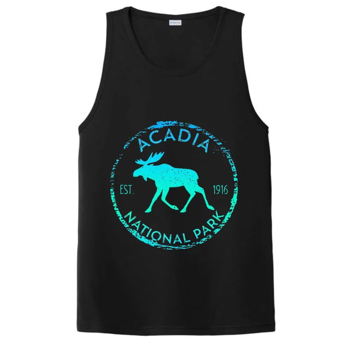 Acadia National Park NP Maine Moose Lovers Performance Tank