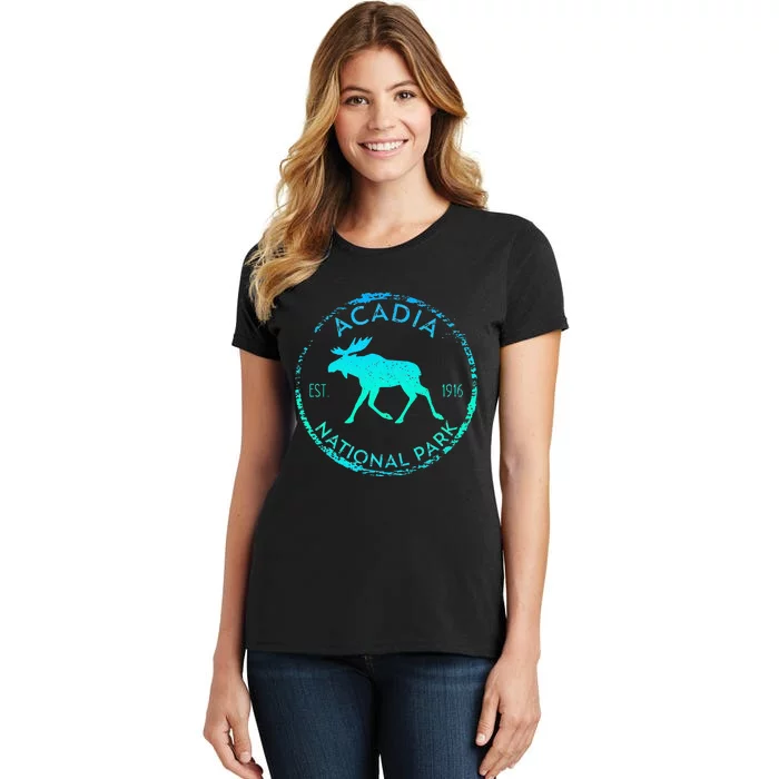 Acadia National Park NP Maine Moose Lovers Women's T-Shirt