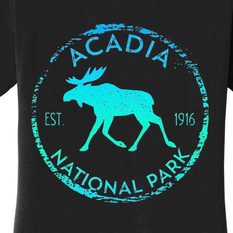 Acadia National Park NP Maine Moose Lovers Women's T-Shirt