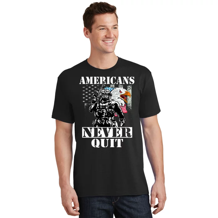 Americans Never Quit Veteran T-Shirt