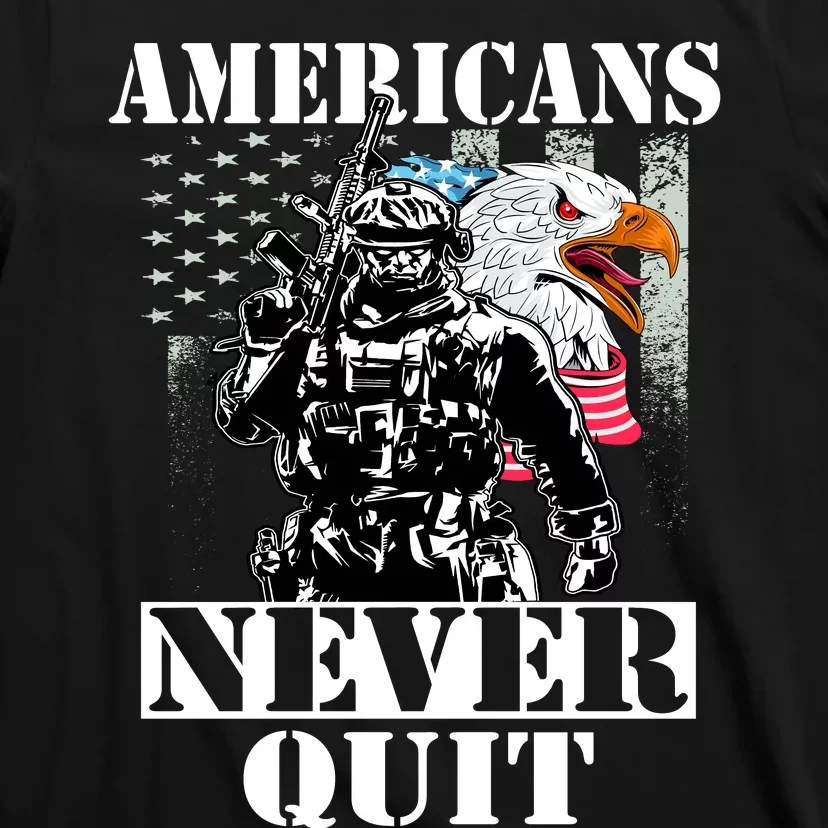 Americans Never Quit Veteran T-Shirt