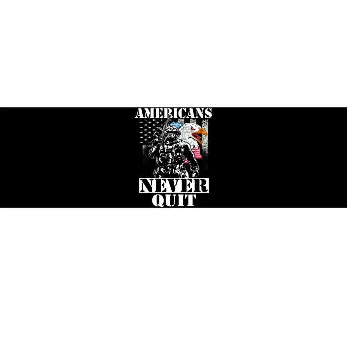 Americans Never Quit Veteran Bumper Sticker