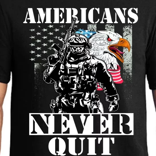 Americans Never Quit Veteran Pajama Set