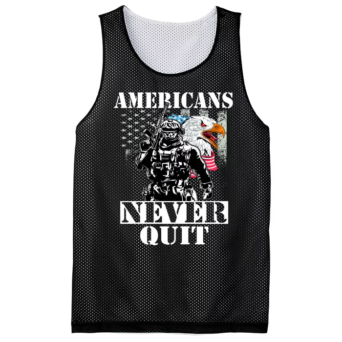 Americans Never Quit Veteran Mesh Reversible Basketball Jersey Tank