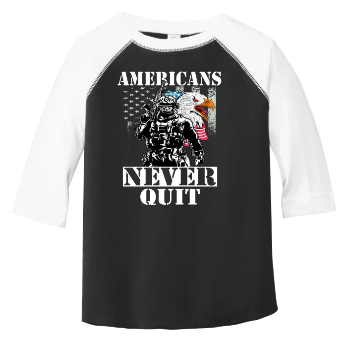 Americans Never Quit Veteran Toddler Fine Jersey T-Shirt