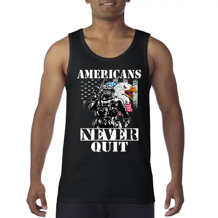 Americans Never Quit Veteran Tank Top