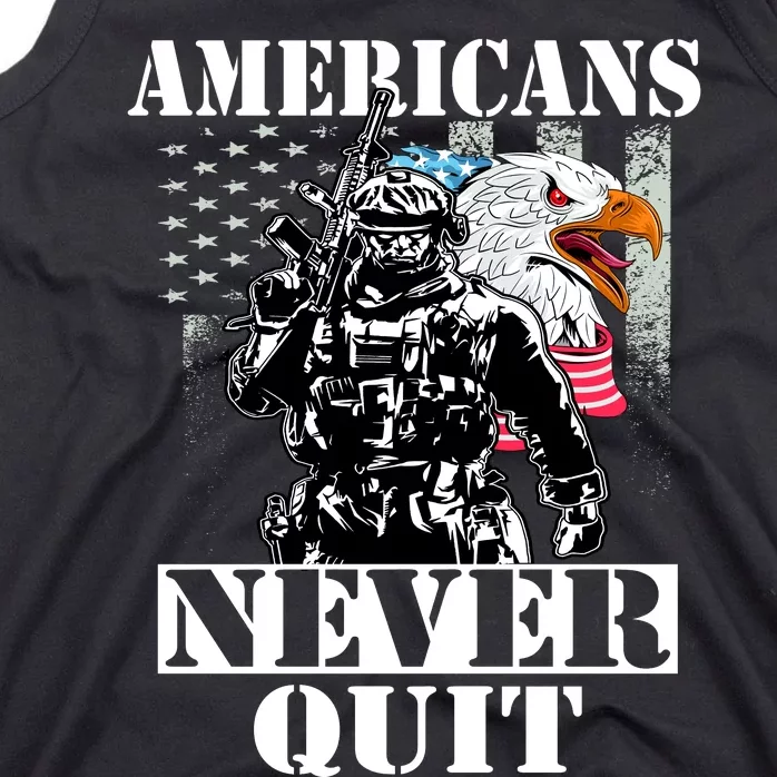 Americans Never Quit Veteran Tank Top