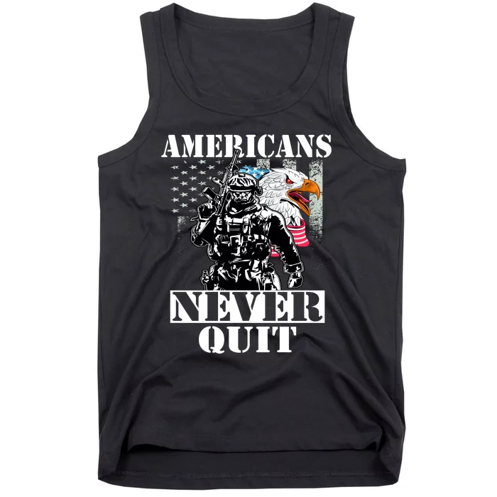 Americans Never Quit Veteran Tank Top