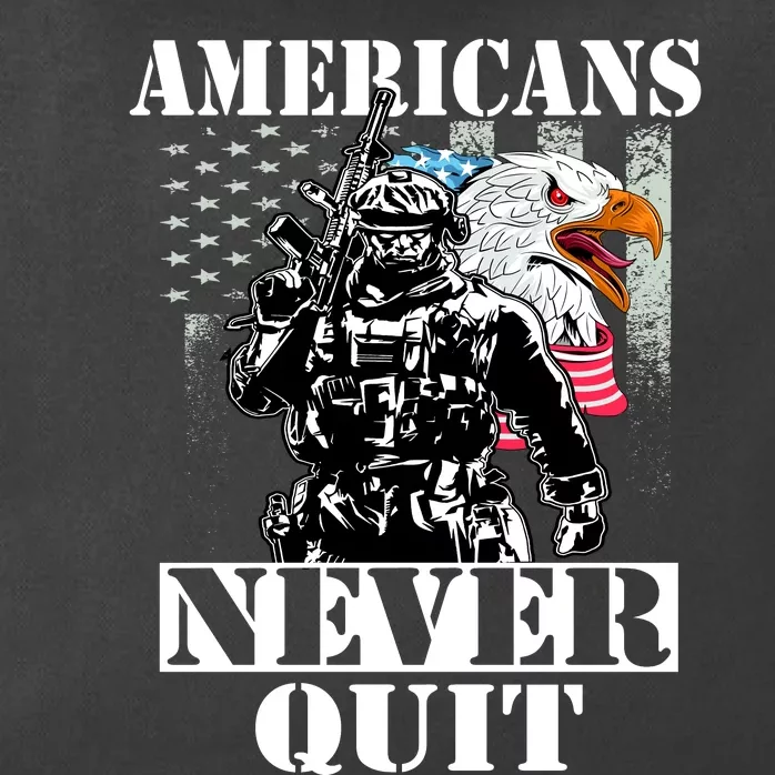 Americans Never Quit Veteran Zip Tote Bag