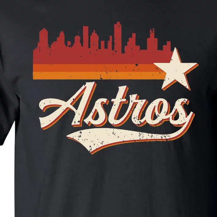 A.S.T.R.O..S Name Retro Style City Skyline 70s 80s Tall T-Shirt