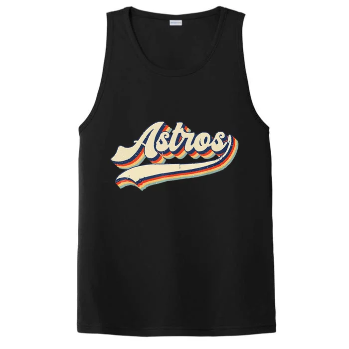 Astros Name Retro Vintage Gift Performance Tank