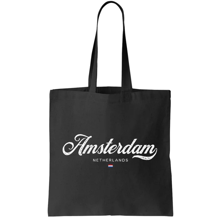 Amsterdam Netherlands Retro Vintage Tote Bag