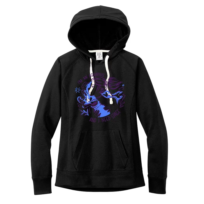 Aquarius Need Space Female Women's Fleece Hoodie