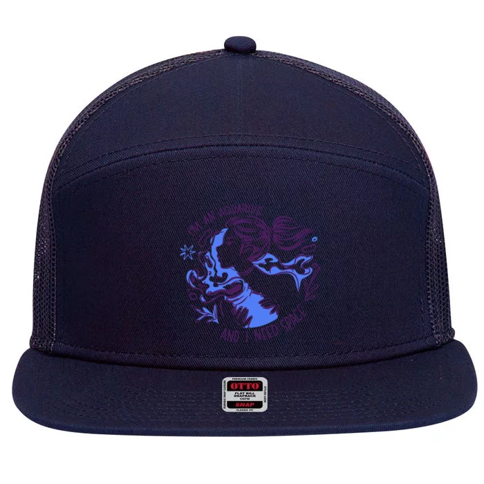 Aquarius Need Space Female 7 Panel Mesh Trucker Snapback Hat