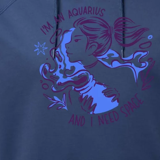 Aquarius Need Space Female Performance Fleece Hoodie