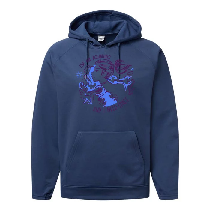 Aquarius Need Space Female Performance Fleece Hoodie