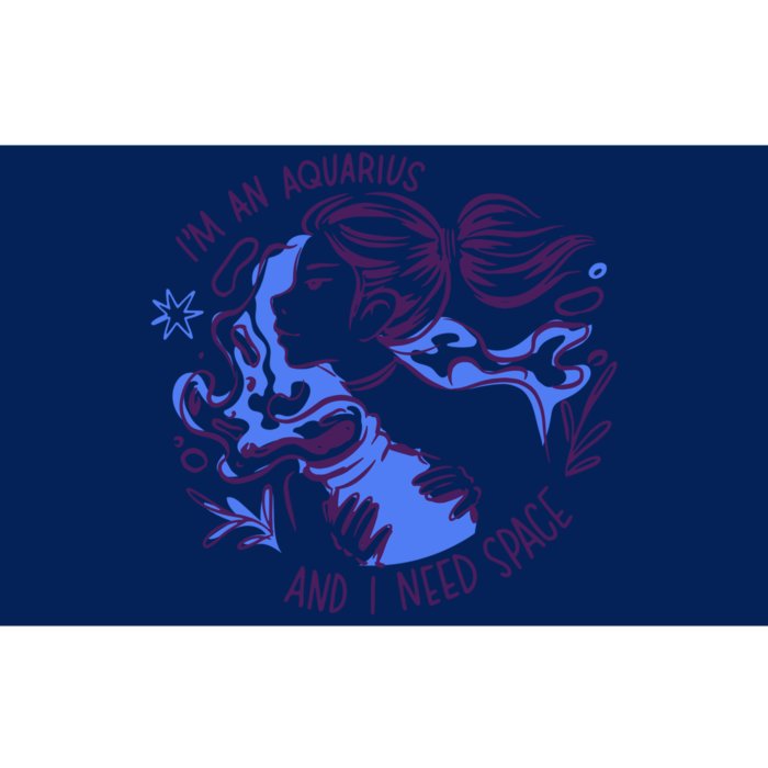 Aquarius Need Space Female Bumper Sticker