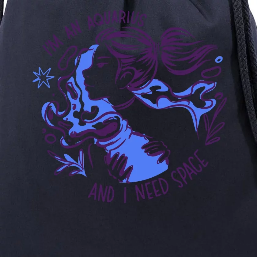 Aquarius Need Space Female Drawstring Bag