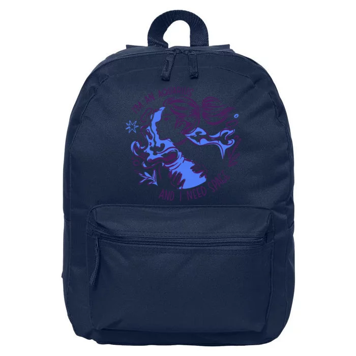 Aquarius Need Space Female 16 in Basic Backpack