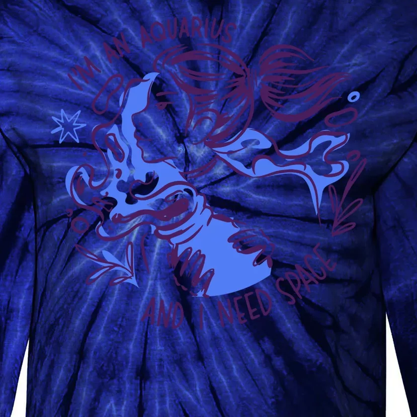 Aquarius Need Space Female Tie-Dye Long Sleeve Shirt