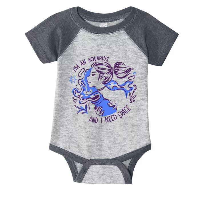 Aquarius Need Space Female Infant Baby Jersey Bodysuit