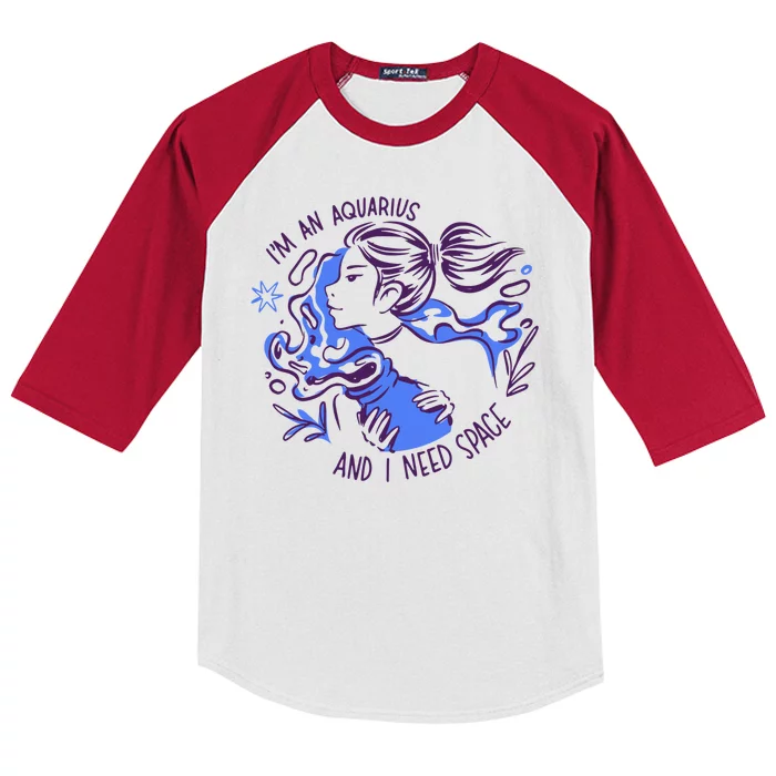 Aquarius Need Space Female Kids Colorblock Raglan Jersey