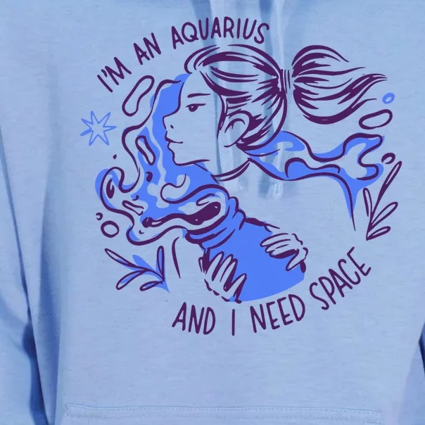 Aquarius Need Space Female Unisex Surf Hoodie